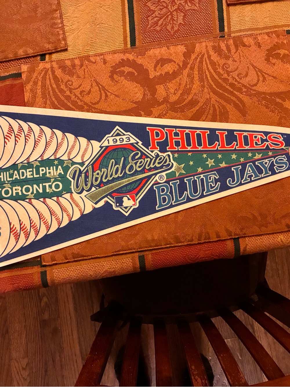 WinCraft 1993 World Series MLB Pennant Phillies vs Blue Jays Officially Licensed